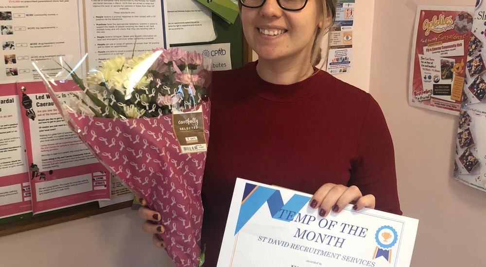 Temp staff member of the month